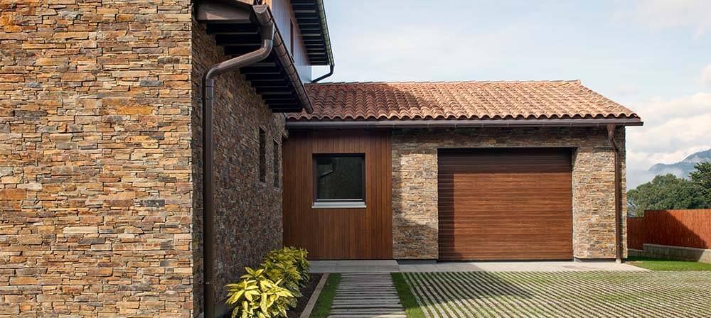 moradia passivhaus con pedra natural